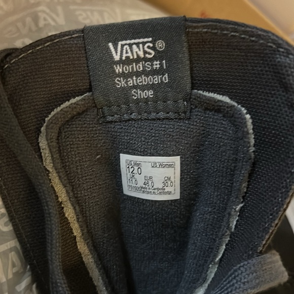 Van’s Men’s SK8-Hi (Mono Canvas) Size 12 Asphalt - Picture 5 of 5